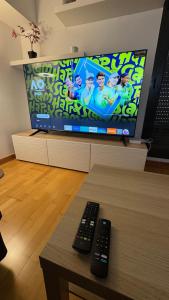 TV a/nebo společenská místnost v ubytování Apartamentos Suites Olmedo