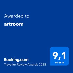 Certifikát, hodnocení, plakát nebo jiný dokument vystavený v ubytování artroom