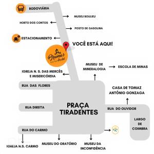 Certifikát, hodnocení, plakát nebo jiný dokument vystavený v ubytování Brumas Ouro Preto Hostel e Pousada