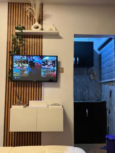 TV a/nebo společenská místnost v ubytování LOGA Apartment