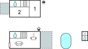 Půdorys ubytování 2 Bedroom Cozy Home In Vukovar