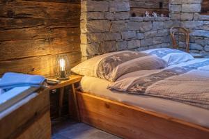 Letto o letti in una camera di Chalet Schwalbennest