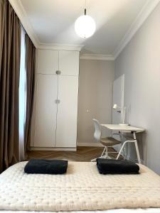 Posteľ alebo postele v izbe v ubytovaní Odrzańska 17B Apartment - Self Check-In 20h