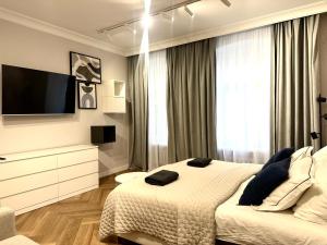Posteľ alebo postele v izbe v ubytovaní Odrzańska 17B Apartment - Self Check-In 20h