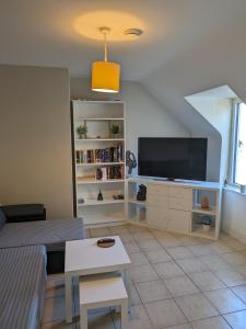 TV a/nebo společenská místnost v ubytování Eyre Square Double Room