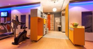 Fitness centrum a/nebo fitness zařízení v ubytování Best Western Airport Hotel Stella