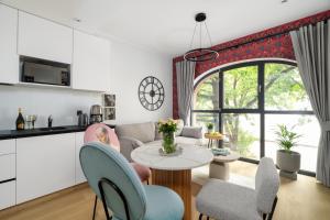 Kuchyňa alebo kuchynka v ubytovaní Luxury Art Apartment Centrum Poznań Plac Wolności