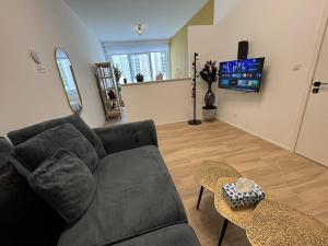 TV a/nebo společenská místnost v ubytování Luxury Suites Royal by Rikas Hotels