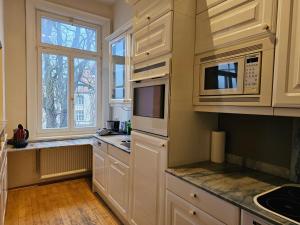 Kuchyň nebo kuchyňský kout v ubytování Cityappartement am Theaterplatz