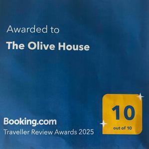 Certifikát, hodnocení, plakát nebo jiný dokument vystavený v ubytování The Olive House