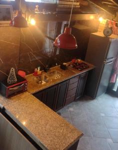 Kuchyň nebo kuchyňský kout v ubytování cantinho da vila