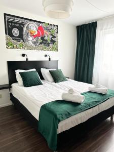 Voodi või voodid majutusasutuse Hotell City Karlshamn toas