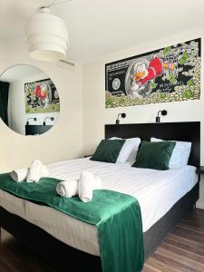 Postel nebo postele na pokoji v ubytování Hotell City Karlshamn