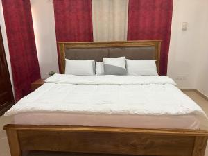 Un pat sau paturi într-o cameră la Harmony Luxury House near Tamale Airport