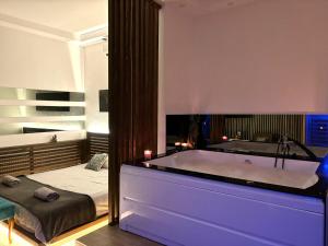 TV a/nebo společenská místnost v ubytování Dragon Nest SPA Concept
