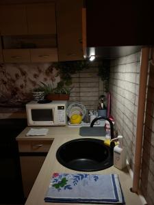 Kuchyň nebo kuchyňský kout v ubytování Maleva apartaments