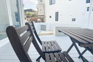Balkón nebo terasa v ubytování 初嶼Meet