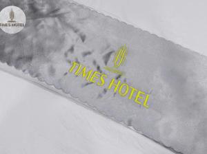 a blanket with the words times hotel on it at Times Hotel in Trảng Bàng +42 photos
