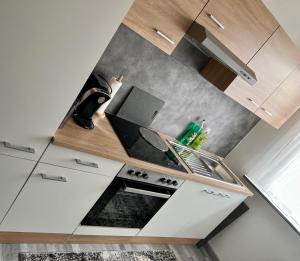 Kuchyň nebo kuchyňský kout v ubytování Apartment Faymann