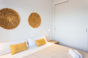 Ένα ή περισσότερα κρεβάτια σε δωμάτιο στο Villa Sol B - Breathtaking Sea Views and large shared pool