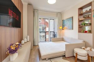 Cama ou camas em um quarto em Morada Real 405 - Apê novo no Centro de Canela