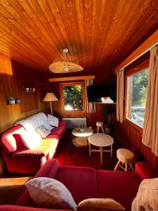 Posezení v ubytování Chalet avec superbe vue dégagée - 10 min de Gérardmer + 31 fotografií