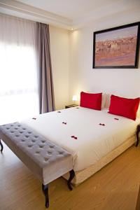 Postel nebo postele na pokoji v ubytování Appartement luxe vue Mer & Golf -Taghazout Bay