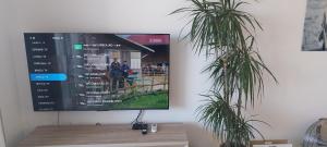 Televízia a/alebo spoločenská miestnosť v ubytovaní Beach Front Sea View Punta Prima