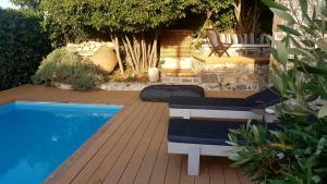 The swimming pool at or close to FEEL LIKE HOME IN LESVOS
