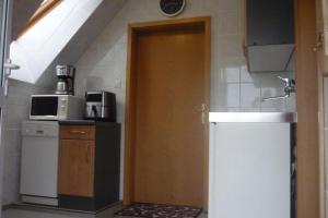 Dapur atau dapur kecil di NEU Ferienwohnung Storchennest OG