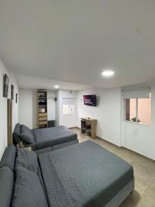 A television and/or entertainment centre at Hostelfc San Luis