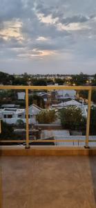 a view of a city from a balcony at Depto Yrigoyen in Rafaela