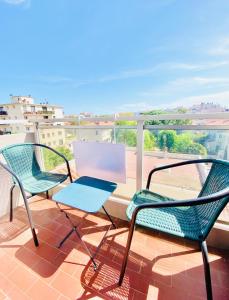 Balkón nebo terasa v ubytování Appartement YELLOW proche de la gare de Perpignan