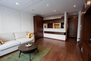 Posezení v ubytování Útulný apartmán v centre mesta