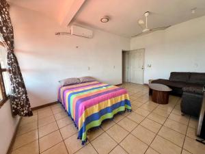 Katil atau katil-katil dalam bilik di Huitzilin Hostal