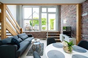 Χώρος καθιστικού στο Ferienanlage Serams - Stilvolle Studio- Apartments nahe Binz