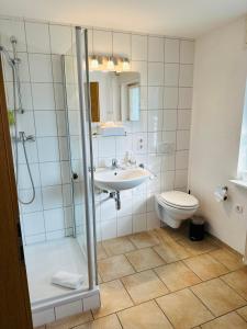 Koupelna v ubytování Hotel Hofmann Zur Mühle