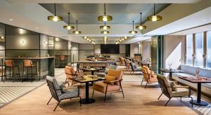 A seating area at Ying'nFlo, Wesley Admiralty, Hong Kong