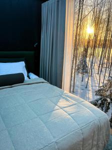 Postel nebo postele na pokoji v ubytování Silver Birch Resort Lapland