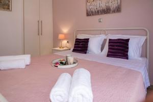 Voodi või voodid majutusasutuse Filerimos City Center Apt in Ialysos Rhodes toas