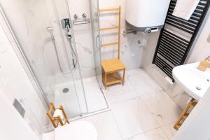 Koupelna v ubytování Horský apartmán v resortu se službami a wellness