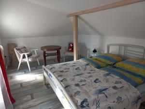 Posteľ alebo postele v izbe v ubytovaní Boathouse Balatonlelle with Sauna