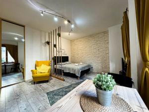 A bed or beds in a room at Beautiful Place in Slovakia Bratislava Old Town Center with AC