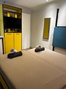 Postel nebo postele na pokoji v ubytování Amdar Hostel