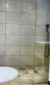 Koupelna v ubytování Amdar Hostel