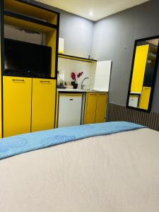 Kuchyň nebo kuchyňský kout v ubytování Amdar Hostel