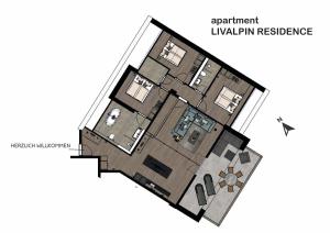 a floor plan of a villa with a diagram at LIVALPIN Residence - with private Sauna & Whirlpool in Garmisch-Partenkirchen +51 photos