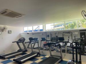 Γυμναστήριο ή/και όργανα γυμναστικής στο Brandnew 68m2 apartment, seaview, pool access, 500m to beach