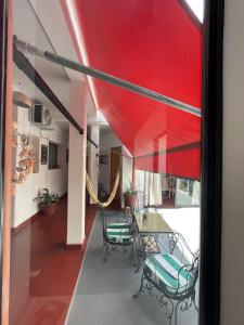 Posezení v ubytování Casa Mboyeré