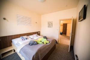 Postel nebo postele na pokoji v ubytování Wellness & Spa Hotel Čertov